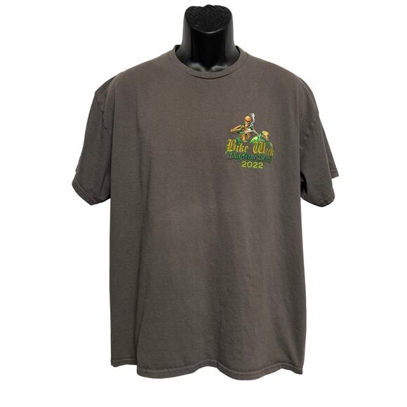 Bike Week Daytona Beach 2022 T Shirt Motorcycle Flames Skeleton Size XL - Picture 2 of 5